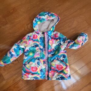 Mini Boden Colorful Floral Kids Puffer Jacket